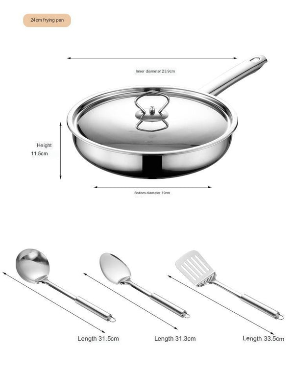 Ensemble de pots en acier