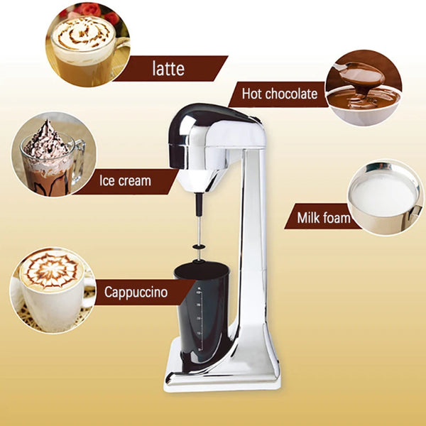 220V Electric Milk Frother Portable Milk Foamer Multifunctional Food Mixer Milk Cappuccino Blender Mixing Milkshake Foam Maker