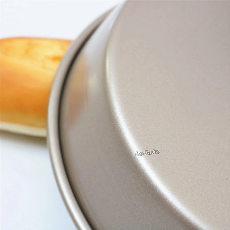 New 9 inches 5cm deep bottom golden carbon steel coating round shape nonstick metal pizza pie pan cake mold bakery tools