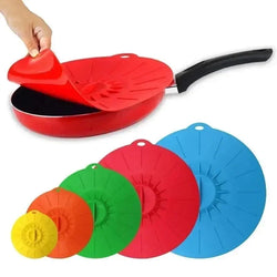 5pcs Silicone Food Fresh Cover Universal Microwave Bowl Cover Reusable Easy Vacuum Seal Stretch Pot Caps Cooking Kitchen Gadgets