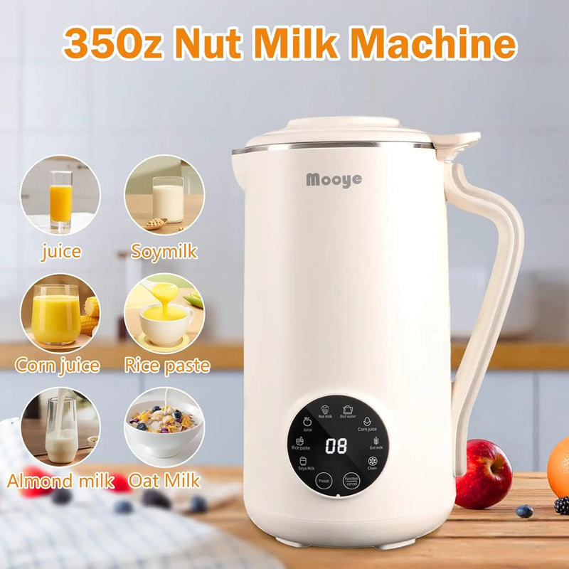 35oz/1000ml Nut Milk Maker with Nut Milk Bag - 8 in 1 Automatic Soy Machine for Homemade Almond, Oat, Soy Milk Machine